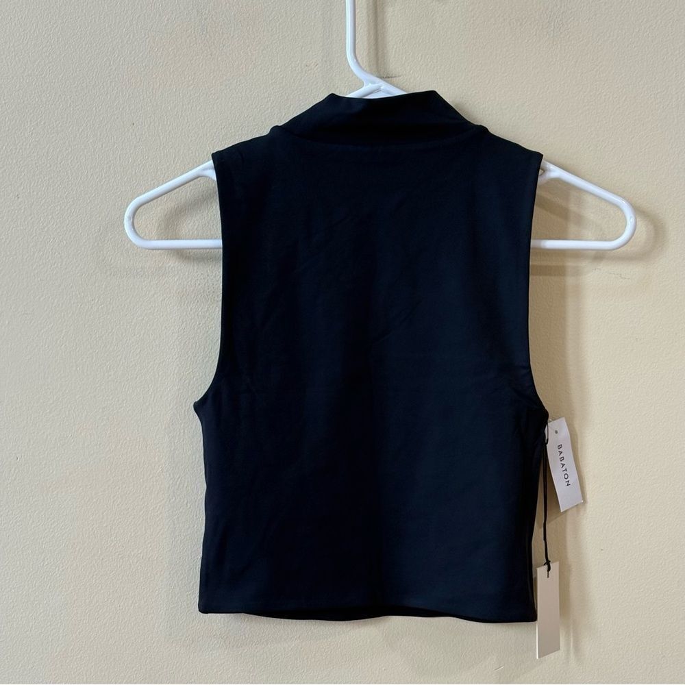 Babaton Black Sleeveless Mock Neck Crop Top - Picture 9 of 11